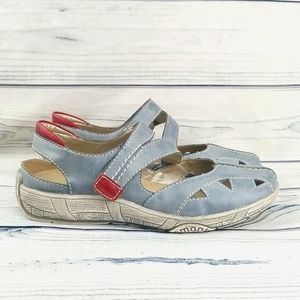 Remonte Thekla Size us 8.5 eu 40 women's Leather Mary Jane Shoe Denim